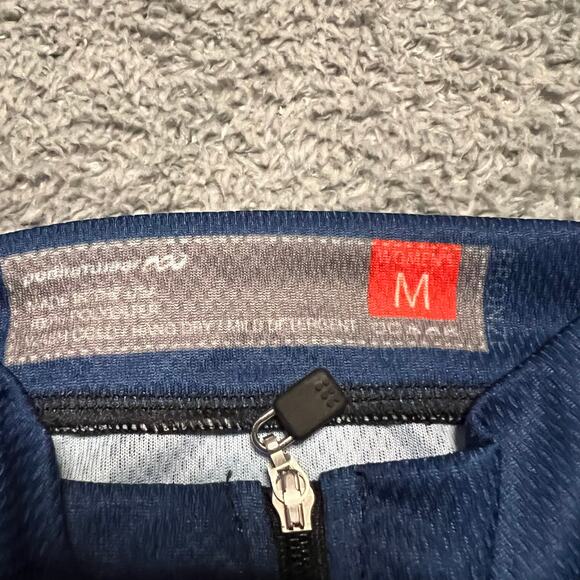 Podiumwear Cycle Jersey Shirt Womens Medium Performance Cycling Pocket Blue - Picture 5 of 5